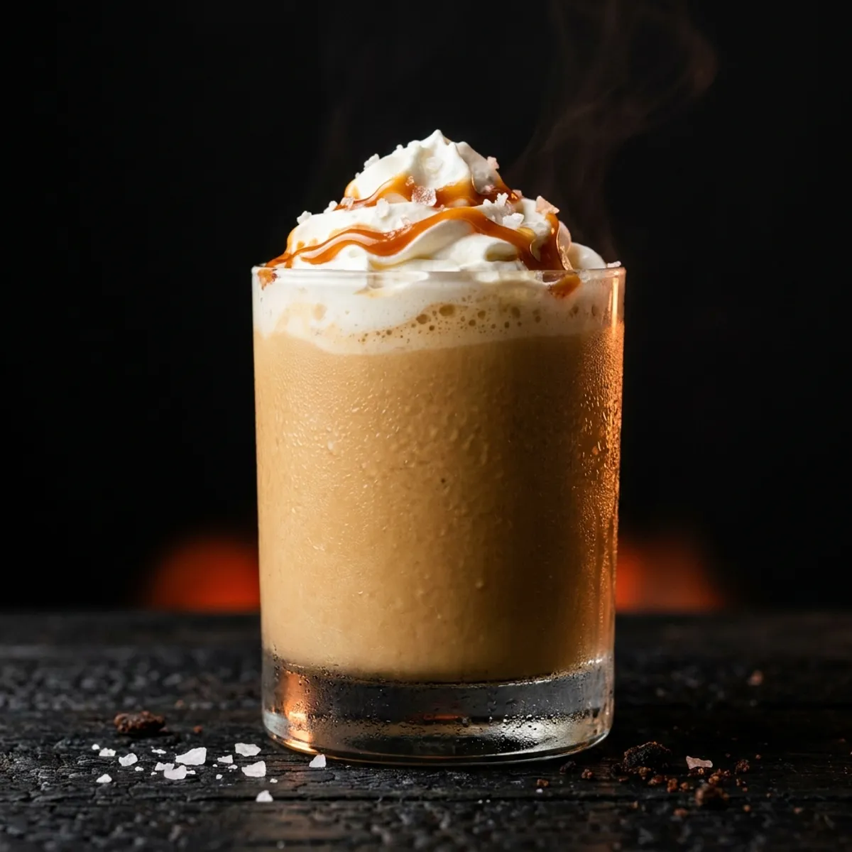 Salted Caramel Shake — House caramel, sea salt, whipped cream.
